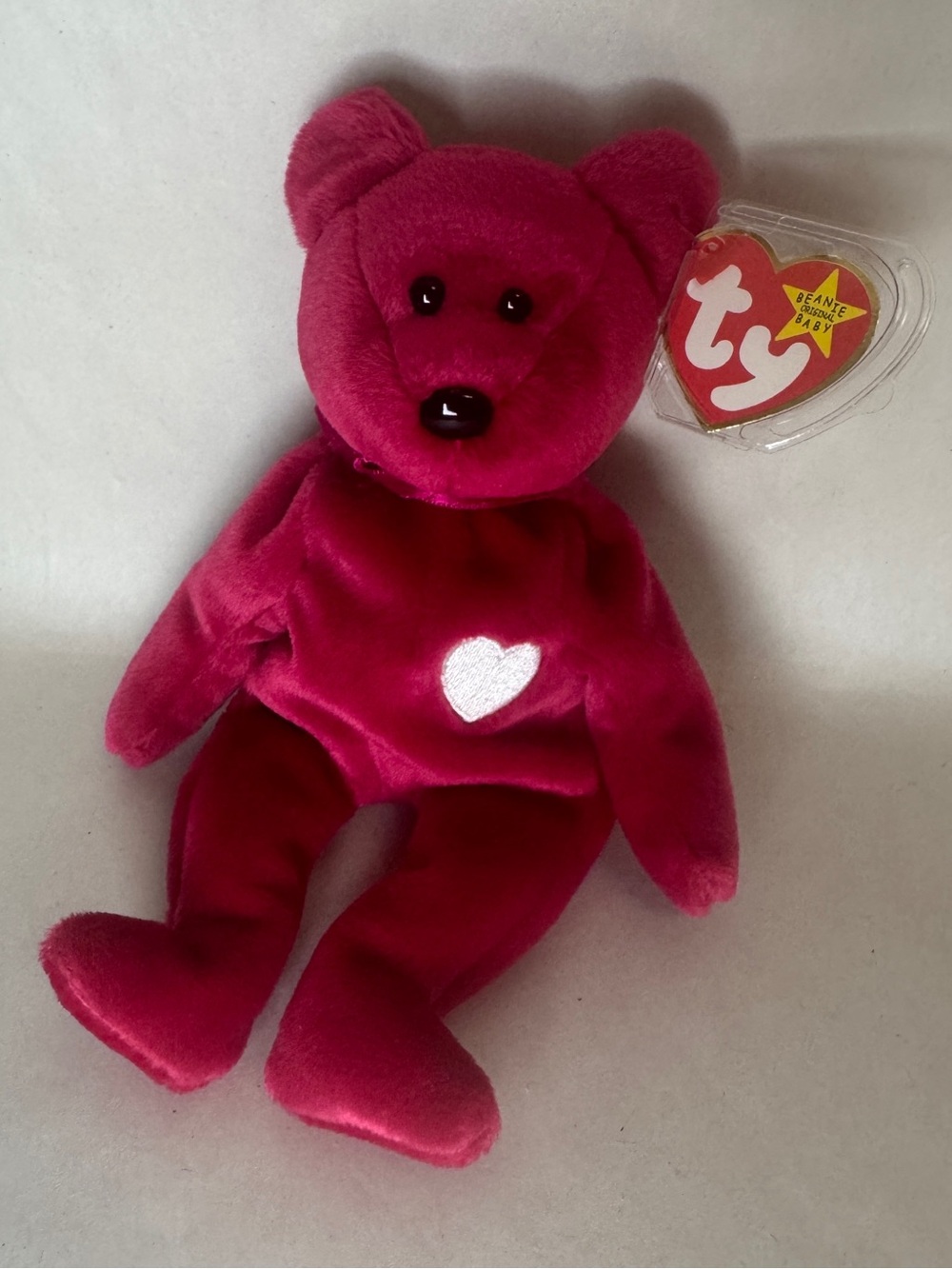 Ty Beanie Baby VALENTINA Bear 1998/99 Tags. PE Pellets Possible Quirk